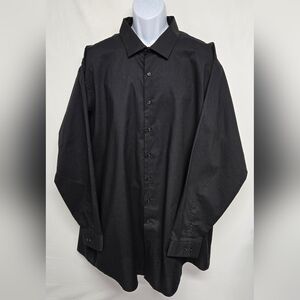 Unlisted Tall Fit 20 37/38 Black Long Sleeve Button Down Shirt Business Casual
